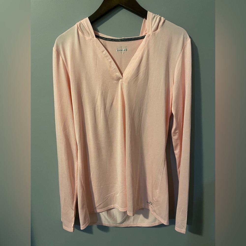 BCG Light Pink Lightweight Hooded Shirt